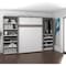 Bestar Cielo 119W Full Murphy Bed with 2 Shelving Units (118W), Bark Grey & White 80894-47 - alternate 9